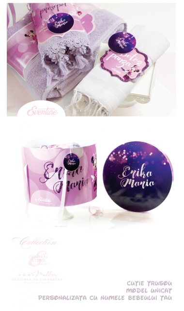 Trusou de botez pentru fetite de inspiratie Disney cu Minnie Mouse, Lily  2